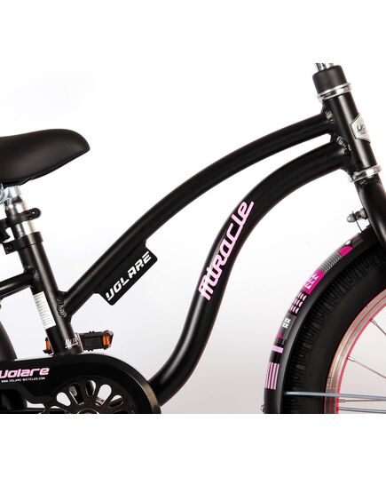 Volare Miracle Cruiser Kinderfahrrad - Mädchen - 18 Zoll - Mattschwarz - Prime Collection