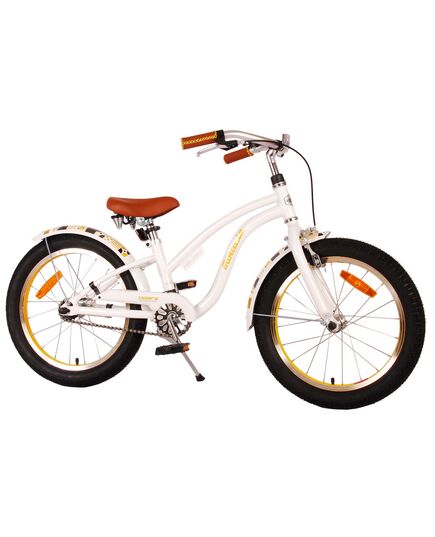 Volare Miracle Cruiser Kinderfahrrad - Mädchen - 18 Zoll - Weiß - Prime Collection