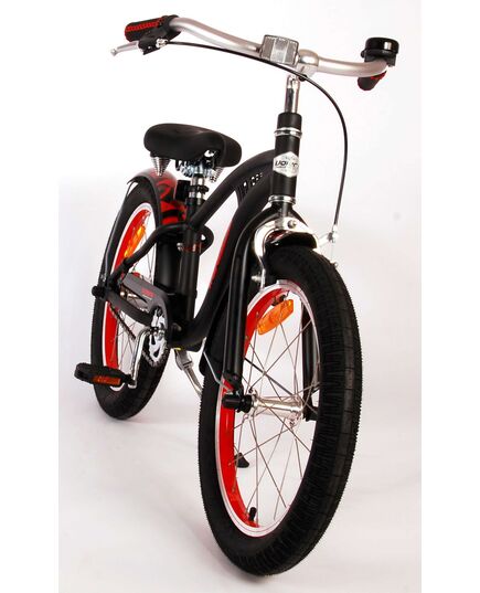 Volare Miracle Cruiser Kinderfahrrad - Jungen - 18 Zoll - Mattschwarz - Prime Collection