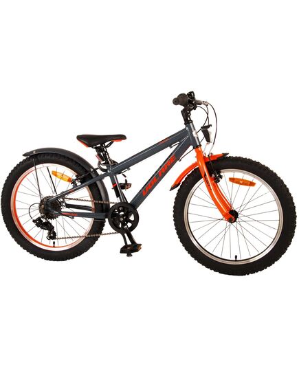Volare Rocky Kinderfahrrad – 20 Zoll – Grau Orange – 6 Gänge – Prime Collection