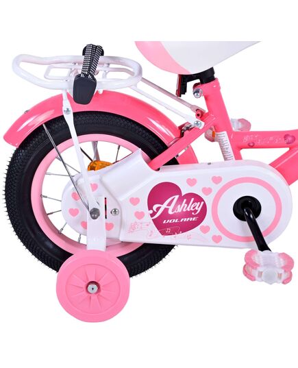 Volare Ashley Kinderfahrrad – Mädchen – 12 Zoll – Rot/Rosa