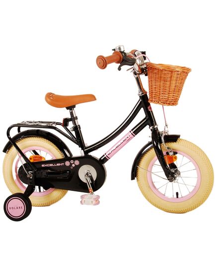 Volare Excellent Kinderfahrrad – Mädchen – 12 Zoll – Schwarz