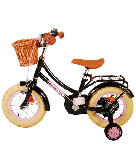 Volare Excellent Kinderfahrrad – Mädchen – 12 Zoll – Schwarz