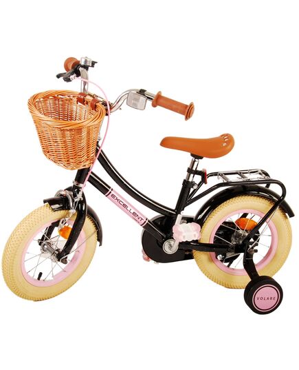 Volare Excellent Kinderfahrrad – Mädchen – 12 Zoll – Schwarz