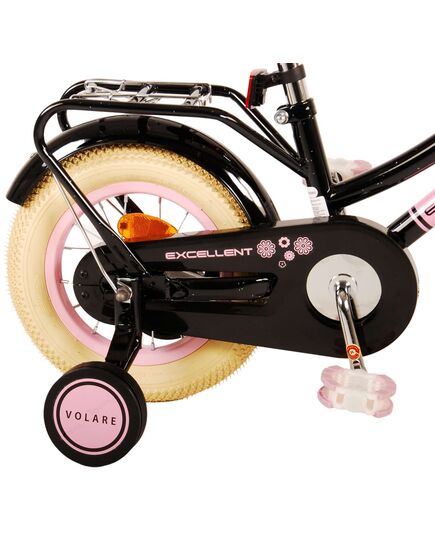 Volare Excellent Kinderfahrrad – Mädchen – 12 Zoll – Schwarz