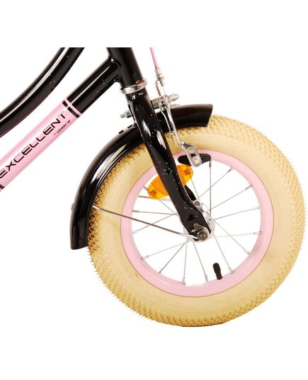 Volare Excellent Kinderfahrrad – Mädchen – 12 Zoll – Schwarz