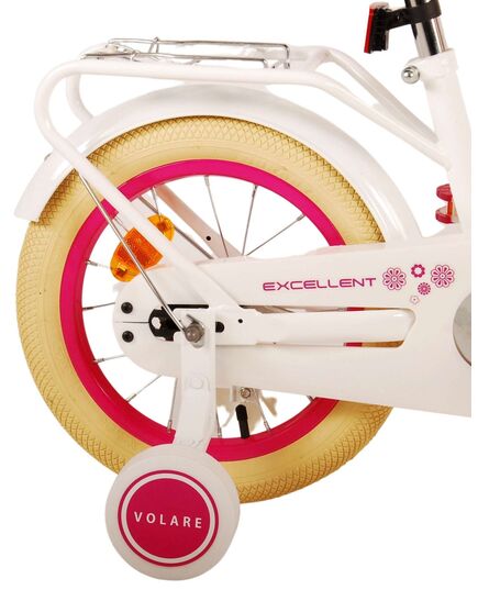 Volare Excellent Kinderfahrrad – Mädchen – 14 Zoll – Weiß