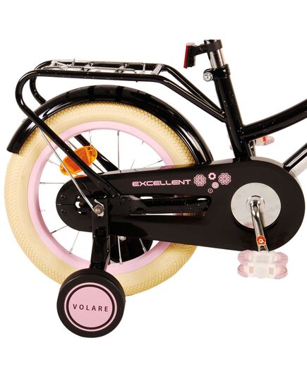 Volare Excellent Kinderfahrrad – Mädchen – 14 Zoll – Schwarz