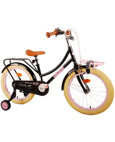 Volare Excellent Kinderfahrrad – Mädchen – 18 Zoll – Schwarz – 95 % zusammengebaut