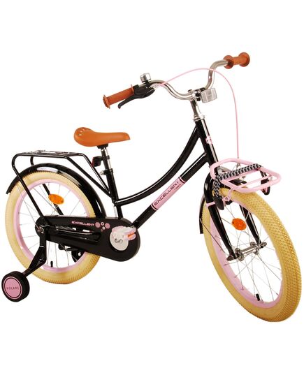 Volare Excellent Kinderfahrrad – Mädchen – 18 Zoll – Schwarz – 95 % zusammengebaut