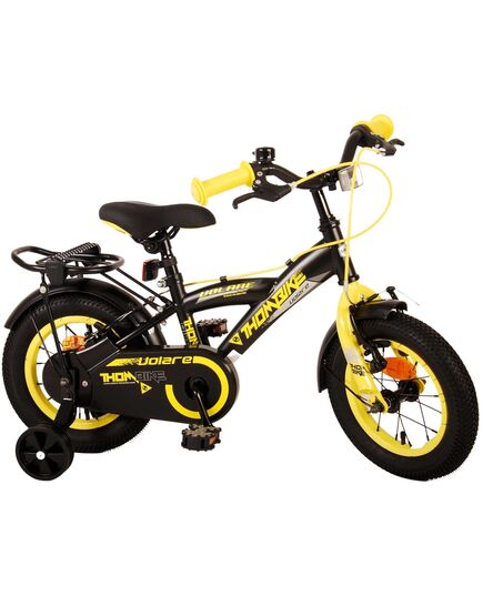 Volare Thombike Kinderfahrrad – Jungen – 12 Zoll – Schwarz Gelb – Zwei Handbremsen