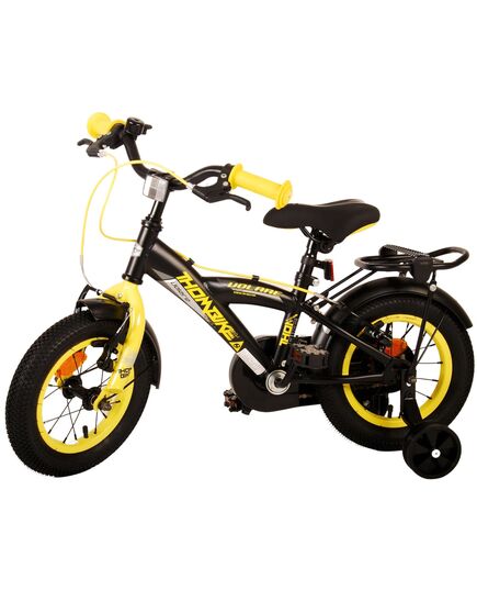 Volare Thombike Kinderfahrrad – Jungen – 12 Zoll – Schwarz Gelb – Zwei Handbremsen