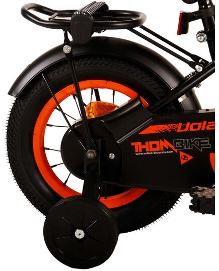 Volare Thombike Kinderfahrrad – Jungen – 12 Zoll – Schwarz Orange