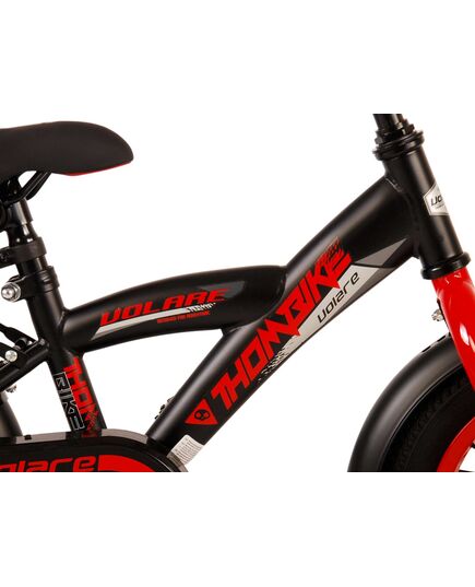Volare Thombike Kinderfahrrad – Jungen – 12 Zoll – Schwarz Rot