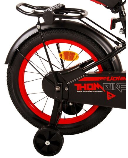 Volare Thombike Kinderfahrrad – Jungen – 16 Zoll – Schwarz Rot