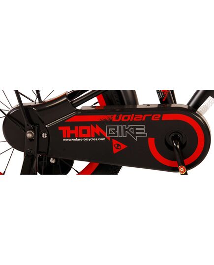 Volare Thombike Kinderfahrrad – Jungen – 16 Zoll – Schwarz Rot