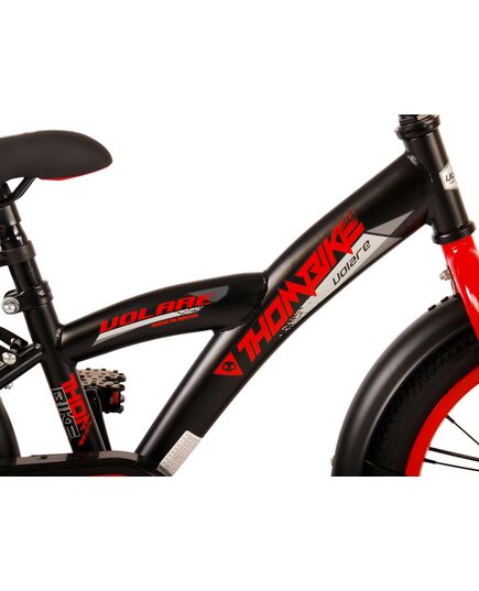 Volare Thombike Kinderfahrrad – Jungen – 16 Zoll – Schwarz Rot