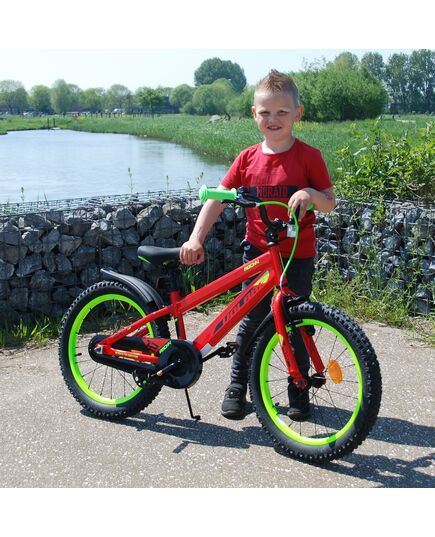 Volare Rocky Kinderfahrrad – Jungen – 16 Zoll – Rot