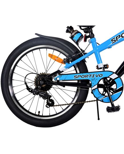 Volare Sportivo Kinderfahrrad – Jungen – 20 Zoll – Blau – 7 Gänge