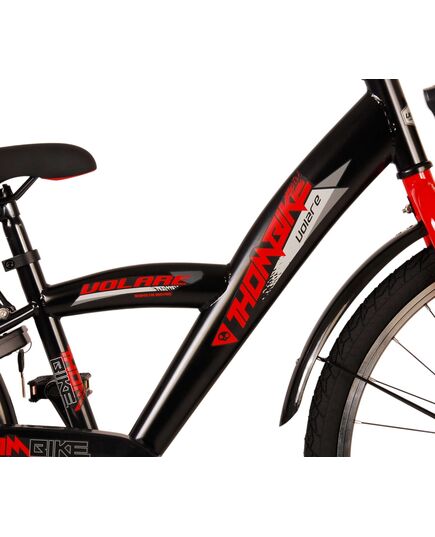 Volare Thombike Kinderfahrrad – Jungen – 24 Zoll – Schwarz Rot