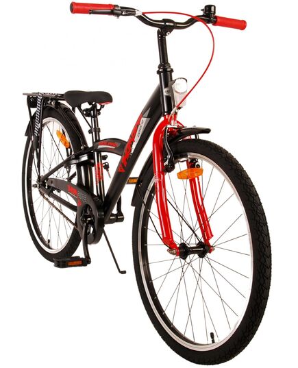 Volare Thombike Kinderfahrrad – Jungen – 24 Zoll – Schwarz Rot