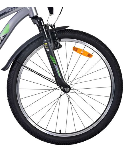 Volare Cross Kinderfahrrad – Jungen – 24 Zoll – Dunkelgrau