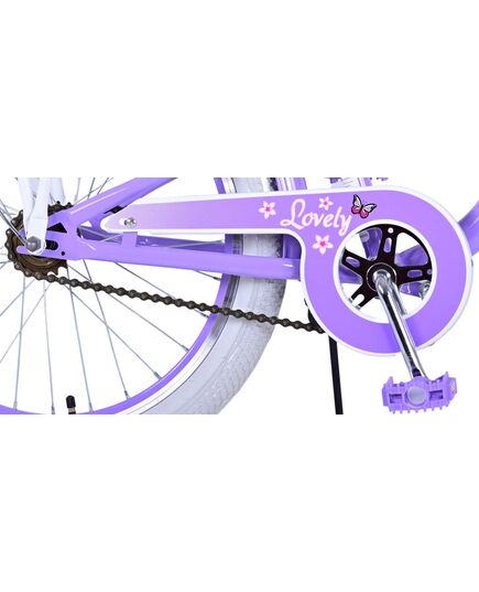 Volare Lovely Kinderfahrrad - Mädchen - 20 Zoll - Lila - Zweihandbremsen
