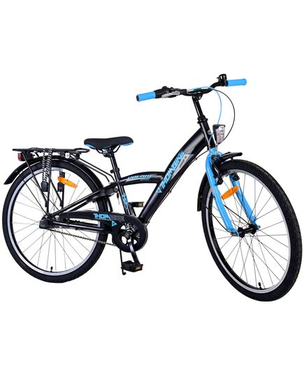 Volare Thombike Kinderfahrrad – Jungen – 24 Zoll – Schwarz Blau – 3 Gänge