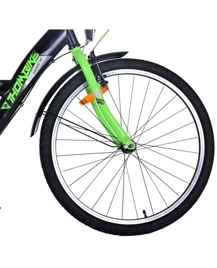 Volare Thombike Kinderfahrrad – Jungen – 24 Zoll – Grün Schwarz – 3 Gänge