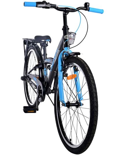 Volare Thombike Kinderfahrrad – Jungen – 24 Zoll – Schwarz Blau – 3 Gänge