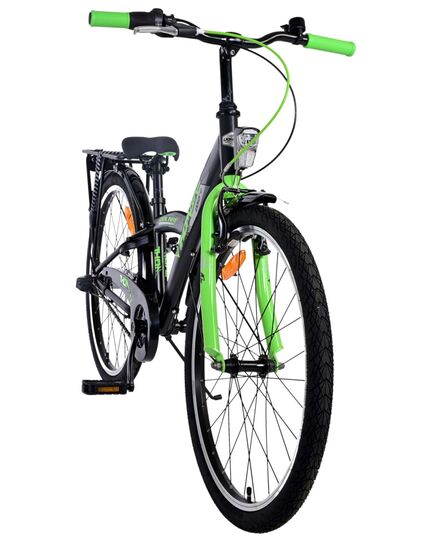Volare Thombike Kinderfahrrad – Jungen – 24 Zoll – Grün Schwarz – 3 Gänge