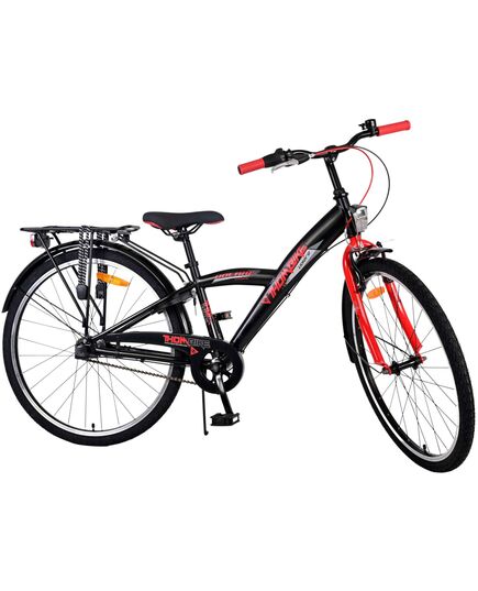 Volare Thombike Kinderfahrrad - Jungen - 26 Zoll - Schwarz Rot - 3 Gänge