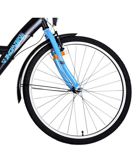 Volare Thombike Kinderfahrrad – Jungen – 26 Zoll – Schwarz Blau – 3 Gänge