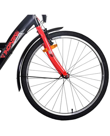 Volare Thombike Kinderfahrrad - Jungen - 26 Zoll - Schwarz Rot - 3 Gänge