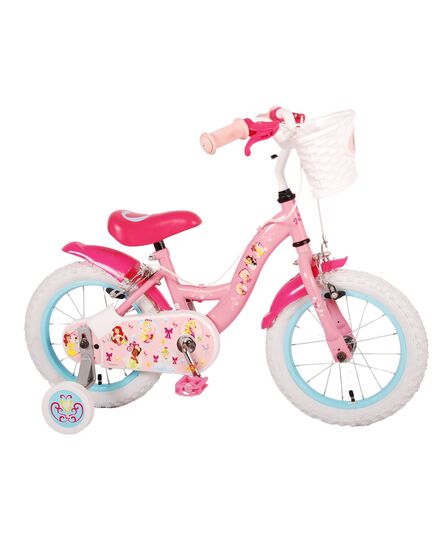 Disney Princess Kinderfahrrad - Mädchen - 14 Zoll - Rosa - Zweihandbremsen