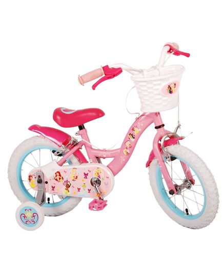 Disney Princess Kinderfahrrad - Mädchen - 14 Zoll - Rosa - Zweihandbremsen