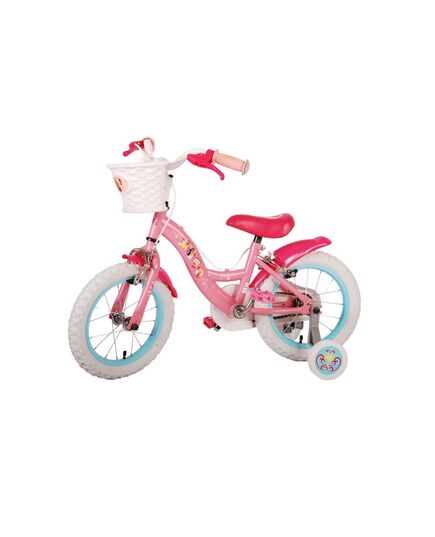 Disney Princess Kinderfahrrad - Mädchen - 14 Zoll - Rosa - Zweihandbremsen