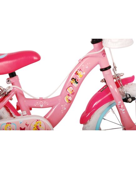 Disney Princess Kinderfahrrad - Mädchen - 14 Zoll - Rosa - Zweihandbremsen