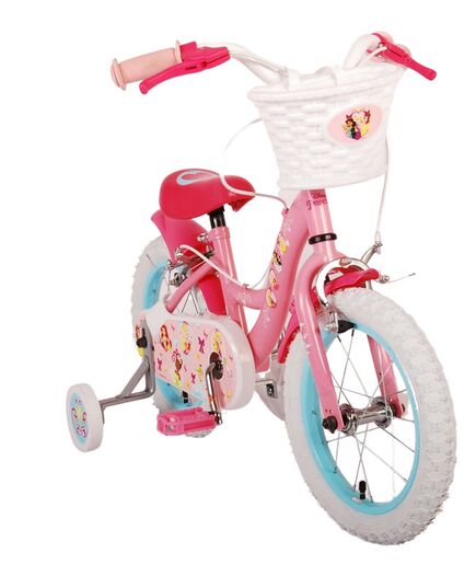 Disney Princess Kinderfahrrad - Mädchen - 14 Zoll - Rosa - Zweihandbremsen