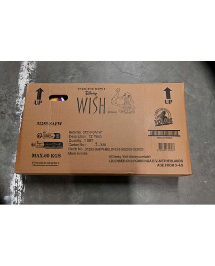 Disney Wish Kinderfahrrad – Mädchen – 12 Zoll – Lila – Zwei Handbremsen
