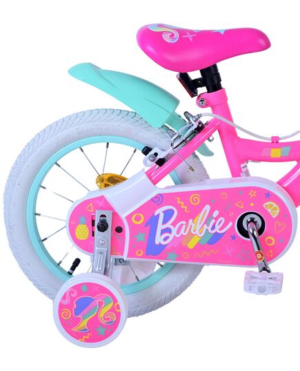 Barbie Kinderfahrrad - Mädchen - 14 Zoll - Rosa - Zweihandbremsen