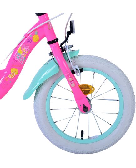 Barbie Kinderfahrrad - Mädchen - 14 Zoll - Rosa - Zweihandbremsen