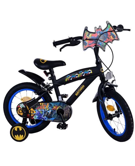 Batman Kinderfahrrad - Jungen - 14 Zoll - Schwarz - Zweihandbremsen