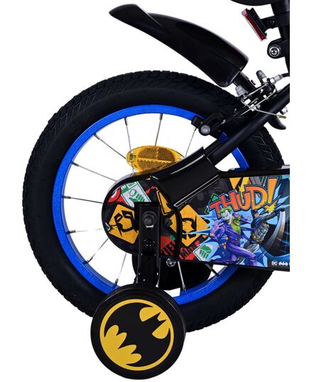 Batman Kinderfahrrad - Jungen - 14 Zoll - Schwarz - Zweihandbremsen