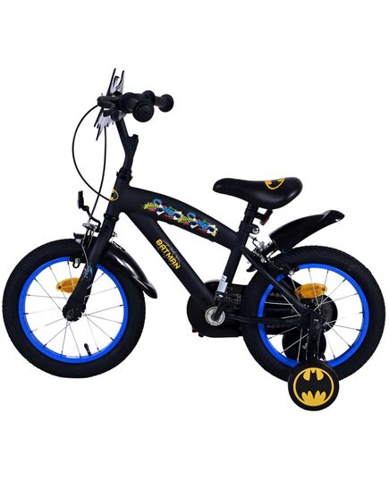 Batman Kinderfahrrad - Jungen - 14 Zoll - Schwarz - Zweihandbremsen