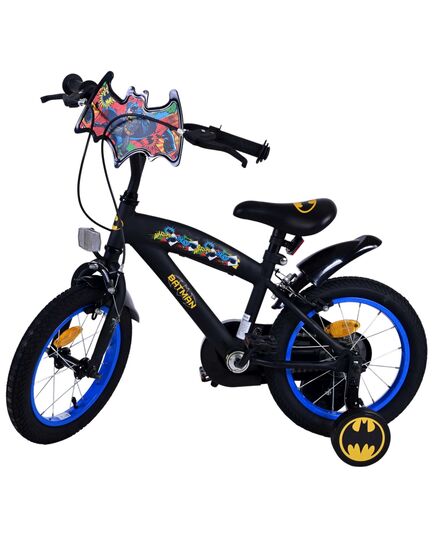 Batman Kinderfahrrad - Jungen - 14 Zoll - Schwarz - Zweihandbremsen