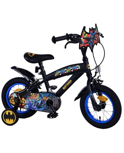 Batman Kinderfahrrad - Jungen - 12 Zoll - Schwarz - Zweihandbremsen