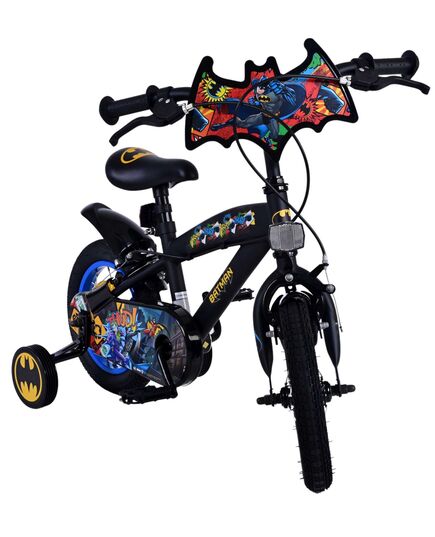 Batman Kinderfahrrad - Jungen - 12 Zoll - Schwarz - Zweihandbremsen