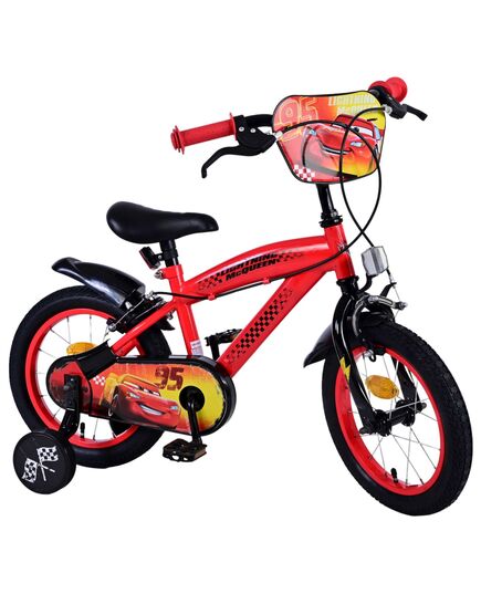 Disney Cars Kinderfahrrad - Jungen - 14 Zoll - Rot - Zwei Handbremsen