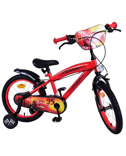 Disney Cars Kinderfahrrad - Jungen - 16 Zoll - Rot - Zwei Handbremsen